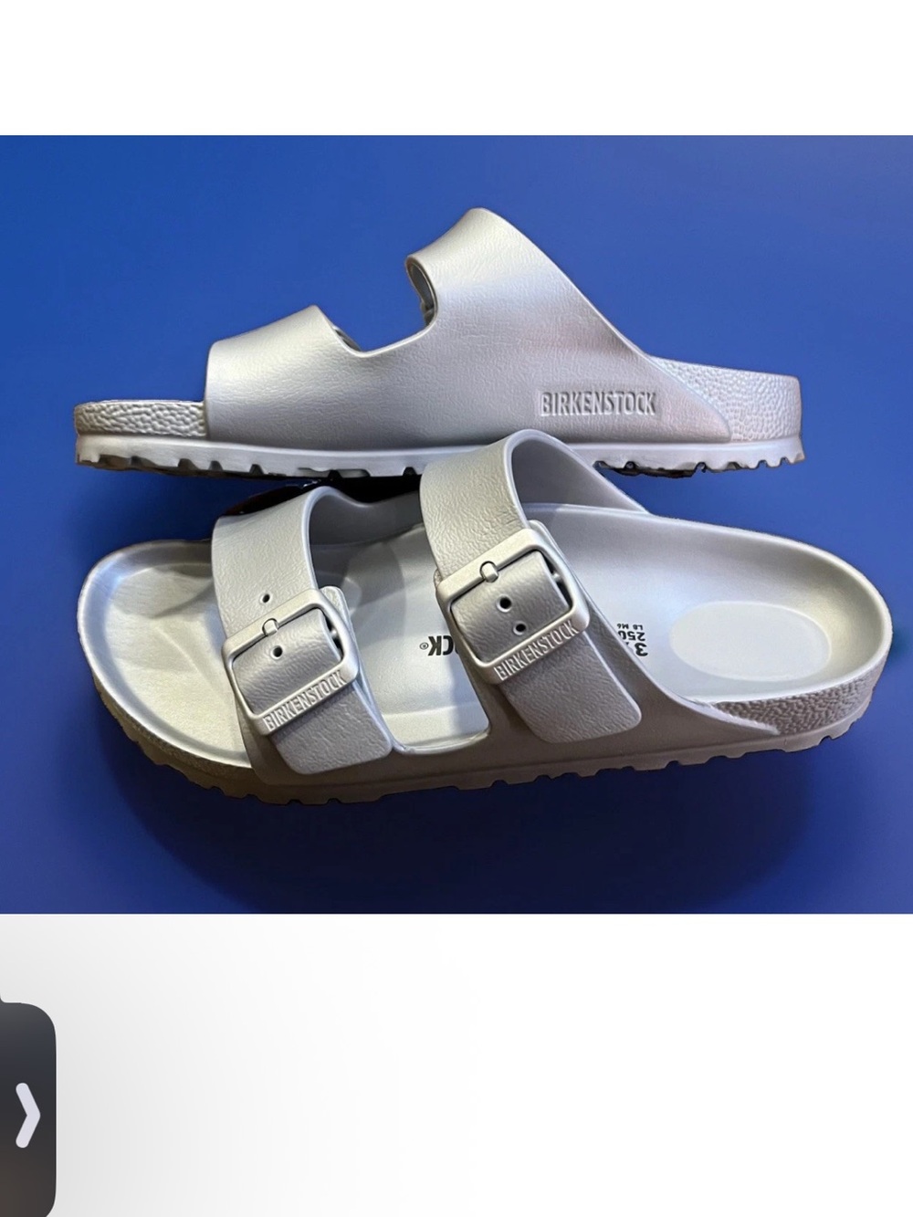 Birkenstock Arizona Sandals Size EU 39 US 8 Women’s Silver Narrow